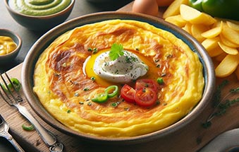 tortilla de patatas con salsa alioli